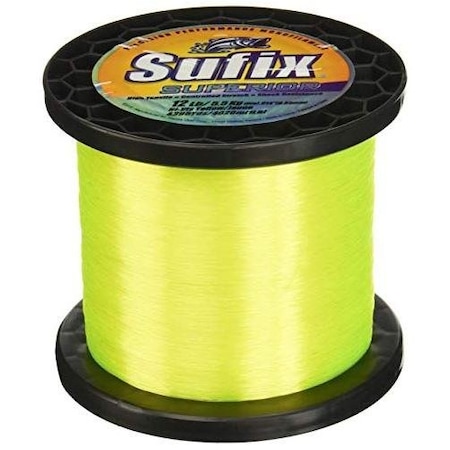 Sufix Superior Monofilament Line 40Lb 1485Yd HiVis Yellow 1Lb Spool 644-140